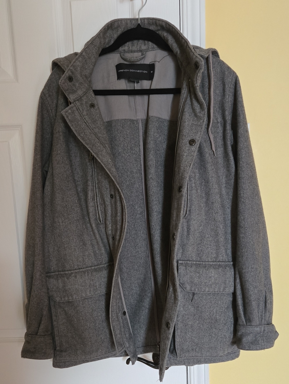 🇫🇷FRENCH CONNECTION Gray Wool Jacket For Men